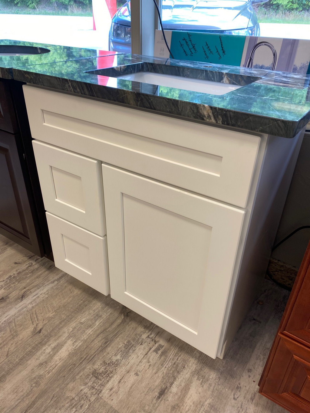 30 inch White Shaker with 33 inch Granite Top
